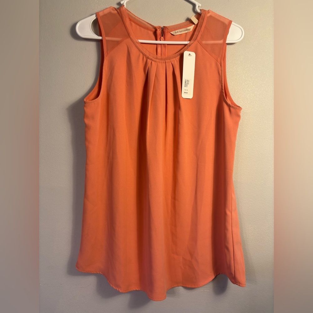 Soft Surroundings Coral Sleeveless Tank Top